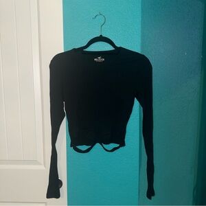 Hollister Black Cropped Women's Long Sleeve